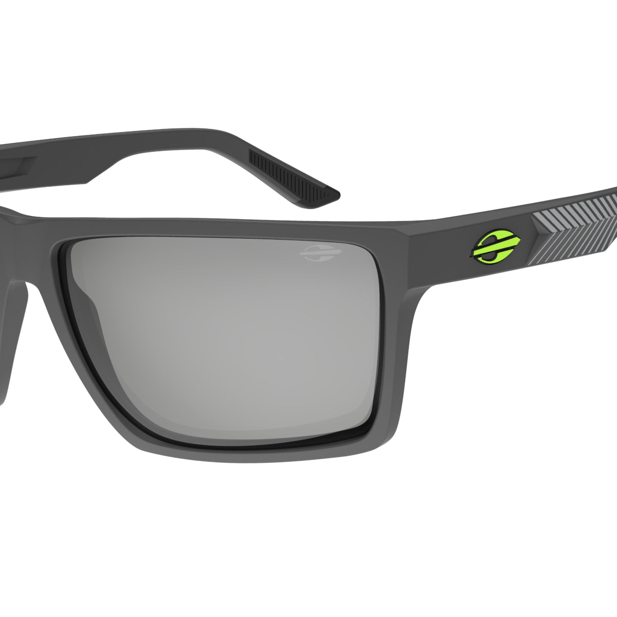Óculos de Sol Mormaii Carmel 2 Motorsports Cinza Escuro Fosco Lente Cinza Flash Prata
