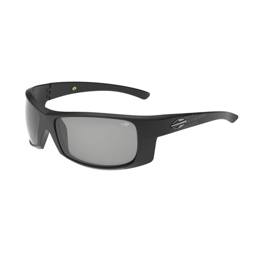 Óculos de Sol Mormaii Acqua NG Motorsports Preto Fosco Lente Cinza Flash Prata