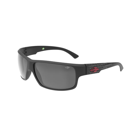Óculos de Sol Mormaii Joaca II Motorsports Preto com Vermelho Lente Cinza
