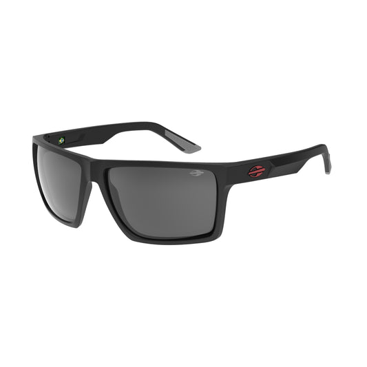 Óculos de Sol Mormaii Carmel 2 Motorsports Preto com Vermelho Lente Cinza