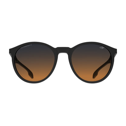 Óculos de Sol Mormaii Maui Motorsports Preto Fosco Lente Azul Degradê Laranja