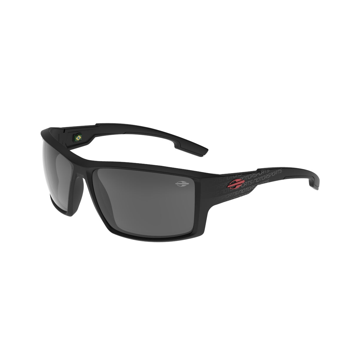 Óculos de Sol Mormaii Joaca 4 Motorsports Preto com Vermelho Lente Cinza