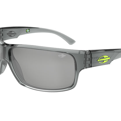Óculos de Sol Mormaii Joaca II Motorsports Fumê Brilho Lente Cinza Flash Prata