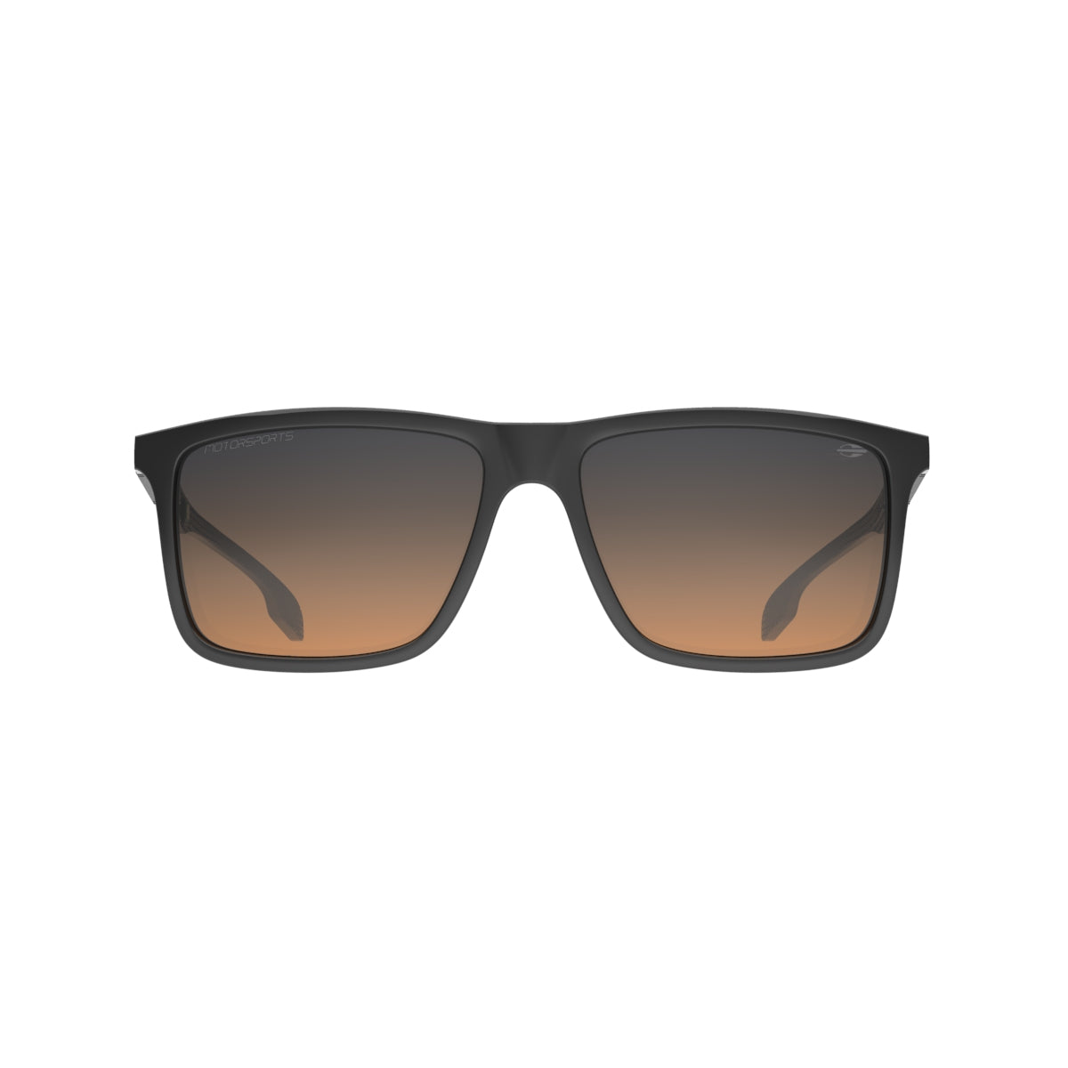 Óculos de Sol Mormaii Kona Motorsports Preto Brilho Lente Azul Degradê Laranja