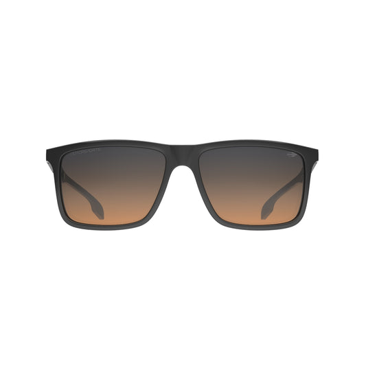 Óculos de Sol Mormaii Kona Motorsports Preto Brilho Lente Azul Degradê Laranja