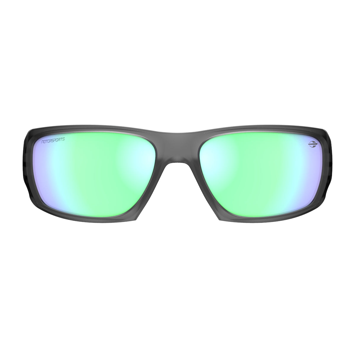 Óculos de Sol Mormaii Naxos Motorsports Fumê Fosco com Preto Lente Cinza Flash Verde