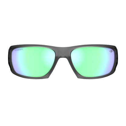 Óculos de Sol Mormaii Naxos Motorsports Fumê Fosco com Preto Lente Cinza Flash Verde