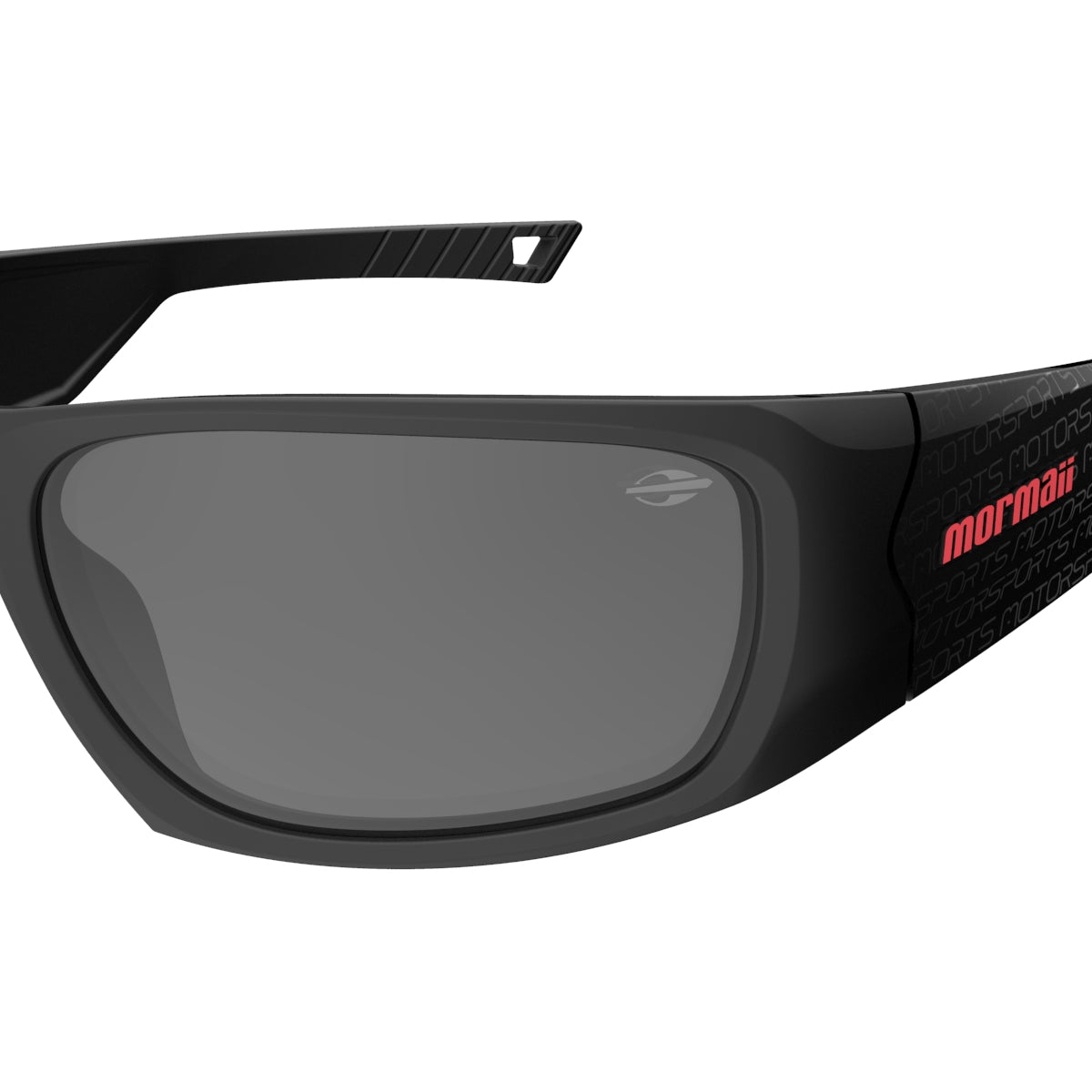 Óculos de Sol Mormaii Naxos Motorsports Preto com Vermelho Lente Cinza