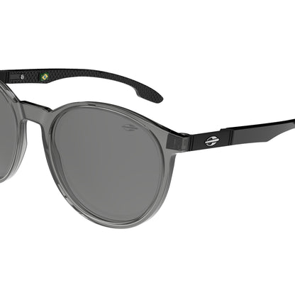 Óculos de Sol Mormaii Maui Motorsports Fumê Brilho Lente Cinza Flash Prata