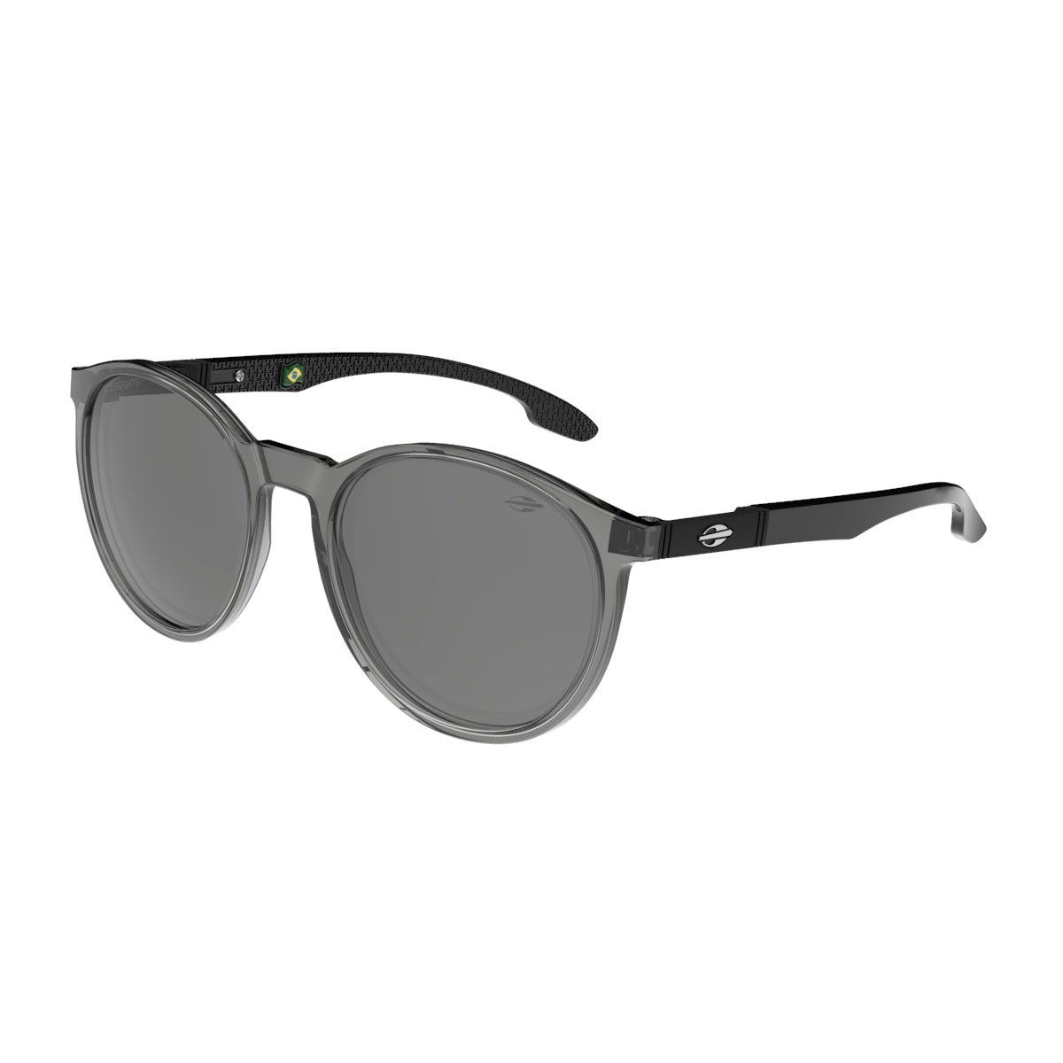 Óculos de Sol Mormaii Maui Motorsports Fumê Brilho Lente Cinza Flash Prata