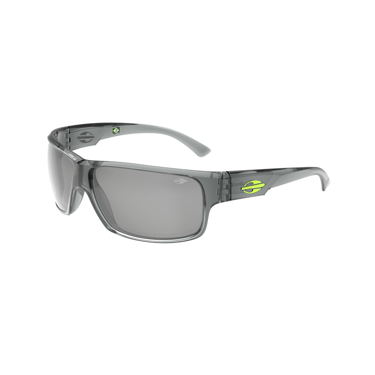 Óculos de Sol Mormaii Joaca II Motorsports Fumê Brilho Lente Cinza Flash Prata