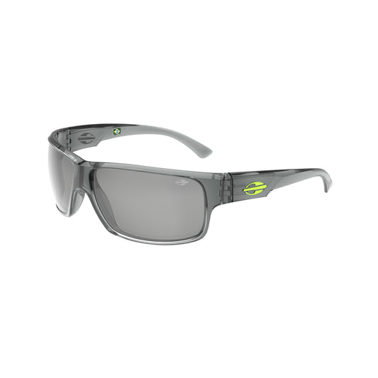 Óculos de Sol Mormaii Joaca II Motorsports Fumê Brilho Lente Cinza Flash Prata