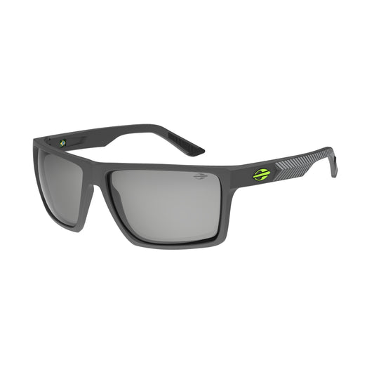 Óculos de Sol Mormaii Carmel 2 Motorsports Cinza Escuro Fosco Lente Cinza Flash Prata